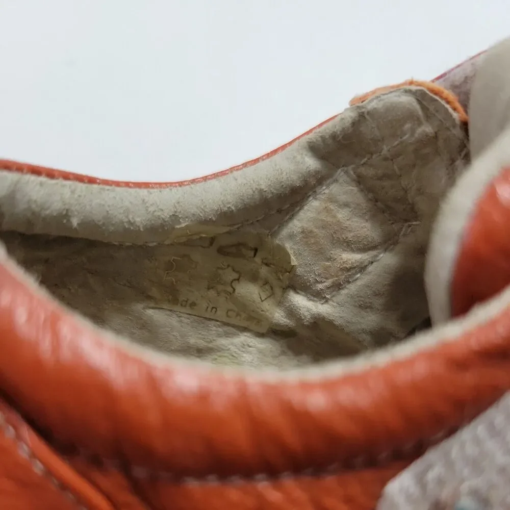 See Kai Run Sneaker Infant Boy 2 Shoe Burnt Orange Gray Adjustable Strap Comfort